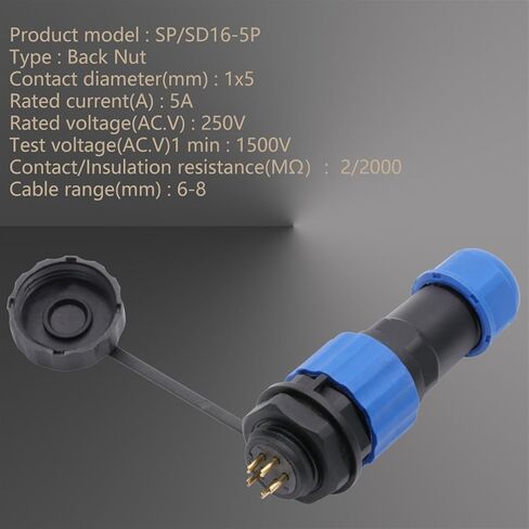 10Sets SD16 Aviation Plug Socket Male + Female 2/3/4/5/6/7/9 Pins SP16 16mm Circular Power Aviation Connector(SD16-9P) in Saudi Arabia