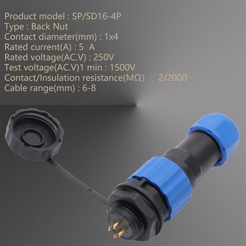 10Sets SD16 Aviation Plug Socket Male + Female 2/3/4/5/6/7/9 Pins SP16 16mm Circular Power Aviation Connector(SD16-9P) in Saudi Arabia