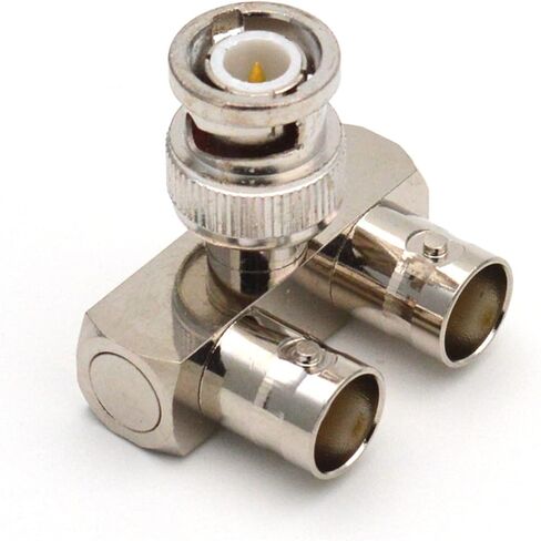Radio Frequency Coaxial Monitoring Adapter BNC-JKK BNC One Male Two Female Two Female One Male Three-Way Head 1Pcs in Saudi Arabia