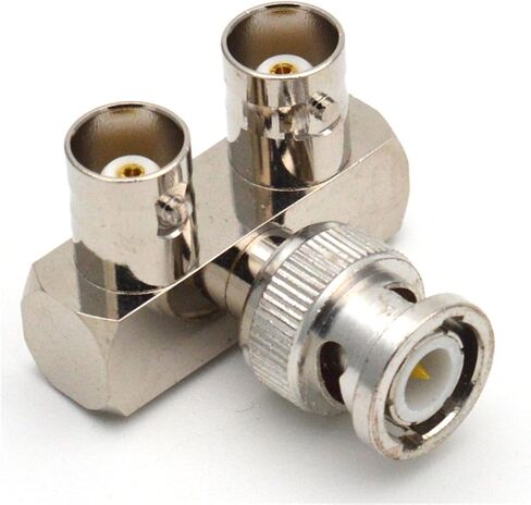 Radio Frequency Coaxial Monitoring Adapter BNC-JKK BNC One Male Two Female Two Female One Male Three-Way Head 1Pcs in Saudi Arabia