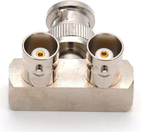 Radio Frequency Coaxial Monitoring Adapter BNC-JKK BNC One Male Two Female Two Female One Male Three-Way Head 1Pcs in Saudi Arabia