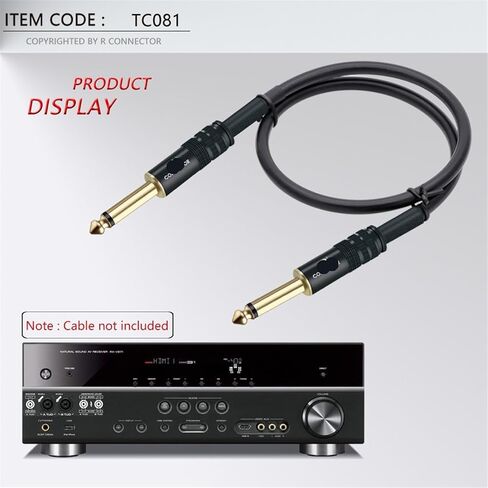 2PCS 6.35MM Audio and Video Plug Connector 12x1 6.3 Audio Jack Mono Black Electrophoresis Plug Microphone Connector in Saudi Arabia
