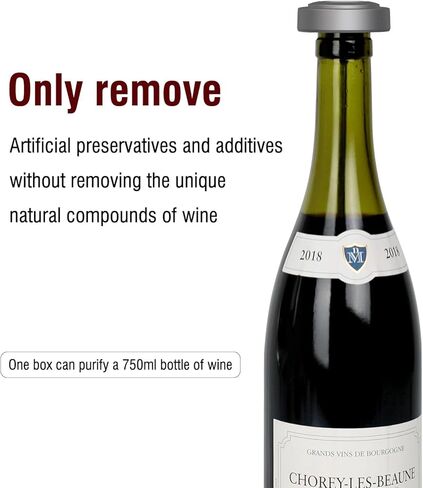 Wine Wand Filter Sulfite Purifier: Wine Filters Remover Histamines Sulfite - Alleviates Headaches Prevent Wine Sensitivities With Contains 4 Filter Boxes (Silver) in Saudi Arabia