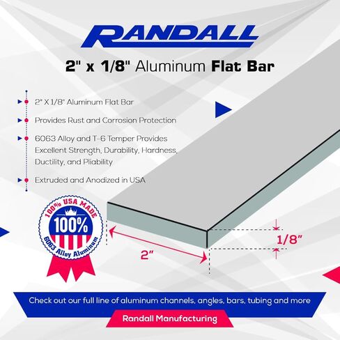 4 FT - 2" x 1/8" Aluminum Bar 6063 Alloy T-6 Temper Clear Anodized in Saudi Arabia
