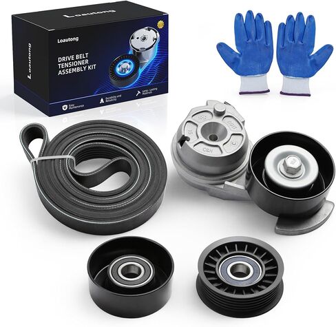 Serpentine Belt Tensioner Component Kit Fit for Ford Explorer 2000-2005, for Ranger 2001-2011, for Mazda B4000 2001-2010, for Mercury Mountaineer 2000-2001 Replace 38137 38001 in Saudi Arabia