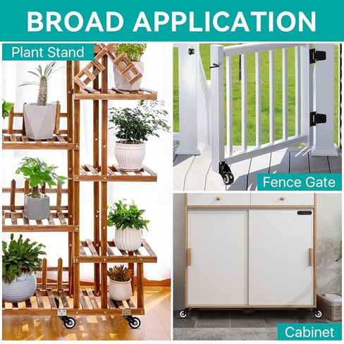 8 Pcs Small Gate Wheel 2 Inch Wooden Gate Wheel, Anti-Sag Door Bottom Support Wheels with Mounting Screws, Vertical/Bottom Mounting Furniture fix Rollers in Saudi Arabia