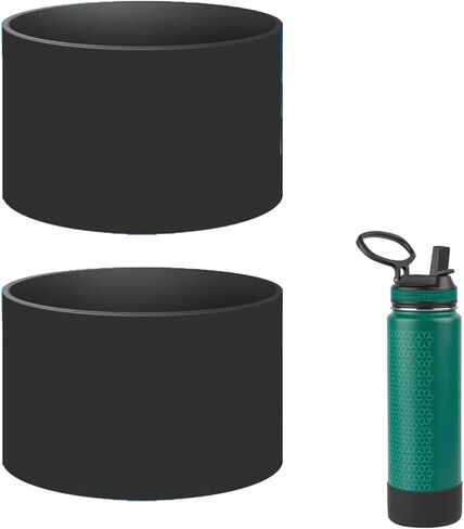 2Pack Silicone Boot Compatible with Thermoflask 40 oz Bottle, Anti-Slip Sleeve Bottom Protector Accessories for Thermoflask 40 oz (Black) in Kuwait