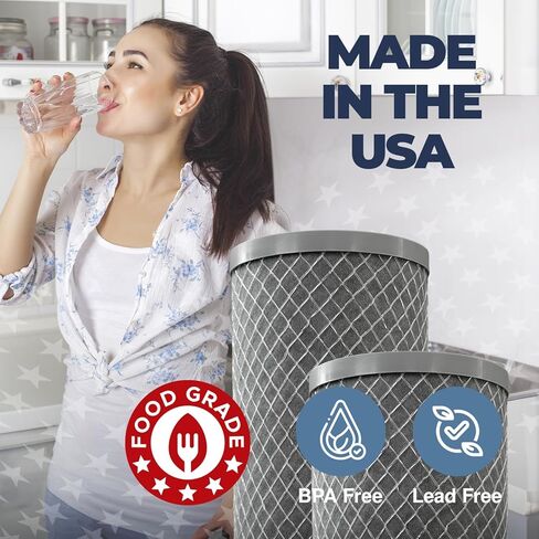 صناعة أمريكية، فلتر كربون صحي 5 ميكرون للمنزل بالكامل متوافق مع Dupont WFHDC8001، سلسلة EP، سلسلة EPM، NCP-BB-10، GE FXHTC، GXWH40L، GXWH35F، GNWH38S، CTO10BB، AO-WH-PREL-RCP، 4 عبوات in Kuwait