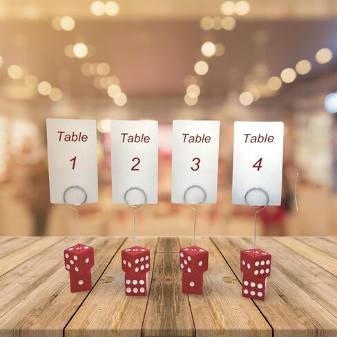 4 قطع من حوامل أرقام طاولة نرد الكازينو أو بونكو الأكريليك مع أرقام البطاقات. مثالية لأي حفلة بطابع بونكو أو كازينو. نرد أكريليك أحمر ثقيل مع لمسة نهائية لامعة ممتازة. in Kuwait