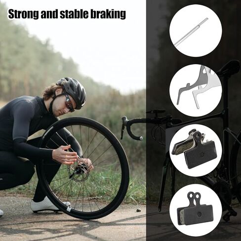 4 Pairs Bicycle Brake Pads, Premium Semi-Metallic Mountain Bike Disk Brake Pads Replacement Compatible with Shimano Deore M615 M666 M675 M785 M960 M985 M988 in Saudi Arabia