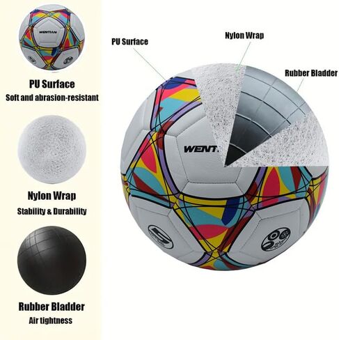 Personalized Custom Size 5 Soccer Ball, Customized Soccer Ball with Name and Text, for Coach, Son, Boyfriend, Daughter, Dad, Mom or Soccer Fan in Saudi Arabia
