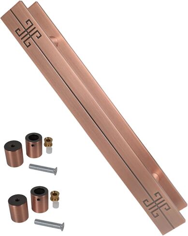 Double Sided Sliding Barn Door Handles for Glass Sliding Doors 80cm Length 50cm Center to Center in Saudi Arabia