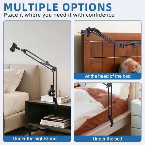حامل خرطوم CPAP للسرير مع ذراع دوار قابل للتعديل - شماعة خرطوم C/APAP خالية من التشابك - تمنع تسرب الأنبوب والتشابك والانسداد لتجعلك تنام بشكل أفضل in Kuwait