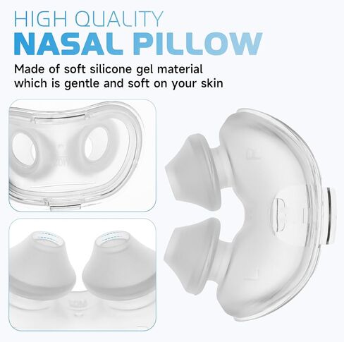 استبدال وسادة الأنف P10 من أجل وسادة قناع الأنف ResMed AirFit P10 CPAP، ملحقات وسادة وسادة الأنف مزدوجة الجدار من السيليكون الناعم - متوسط in Kuwait