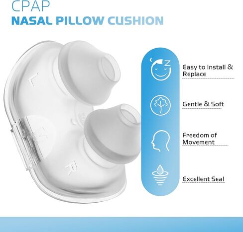 استبدال وسادة الأنف P10 من أجل وسادة قناع الأنف ResMed AirFit P10 CPAP، ملحقات وسادة وسادة الأنف مزدوجة الجدار من السيليكون الناعم - متوسط in Kuwait