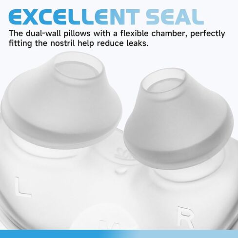 استبدال وسادة الأنف P10 من أجل وسادة قناع الأنف ResMed AirFit P10 CPAP، ملحقات وسادة وسادة الأنف مزدوجة الجدار من السيليكون الناعم - متوسط in Kuwait
