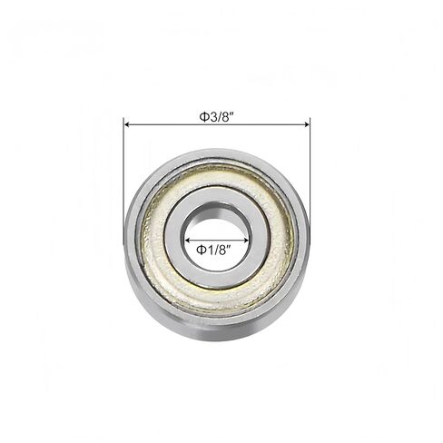DEEG 10 قطع R2ZZ محمل كروي ذو أخدود عميق ID 1/8"×OD 3/8"×عرض 5/32" محمل كروي معدني مزدوج محمي من الكروم الصلب P0 Z2 للآلات الصناعية وأدوات الطاقة والمعدات الميكانيكية... in Saudi Arabia