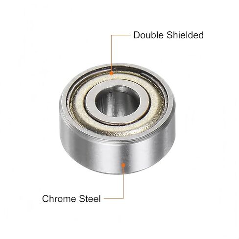 DEEG 10 قطع R2ZZ محمل كروي ذو أخدود عميق ID 1/8"×OD 3/8"×عرض 5/32" محمل كروي معدني مزدوج محمي من الكروم الصلب P0 Z2 للآلات الصناعية وأدوات الطاقة والمعدات الميكانيكية... in Saudi Arabia