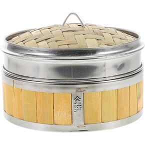 Alipis Optimized for Multifood Steaming Bamboo Steamer Stainless Steel Basket Steamer for Dumplings Vegetables in Kuwait