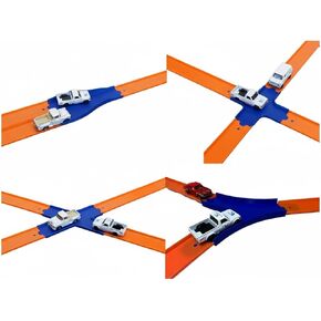 حزمة المسار الإضافية المتوافقة مع Hot Wheels - بلاستيك PLA الصديق للبيئة، قطع تخطيط المسار متعددة الاستخدامات (أزرق) in Kuwait