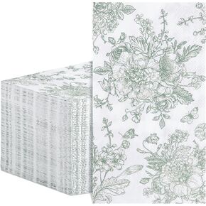 100 قطعة من مناديل الزهور الوردية من NatNarr، منديل حمام مزخرف للاستعمال مرة واحدة، منديل عشاء للضيوف باللون الوردي لعيد الأم، الزفاف، حفل استقبال المولود الجديد، حفلة الشاي in Kuwait