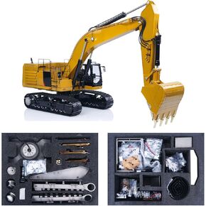 LESU 1/14 Hydraulic RC Excavator Assembled Metal Crawler Excavator Radio Digger Motor ESC Servo Light for 374 374F Construction Vehicle Hobby Grade Model for Ages 14+ in Saudi Arabia