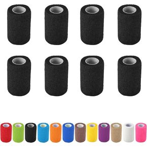 8 Pack Self Adhesive Bandage Wrap, 3 in x 5 Yards Non-Woven Self Adherent Cohesive Bandage, Vet Wrap Wound Tape for Thumb Finger Wrist Knee Ankle, Royal Blue in Kuwait