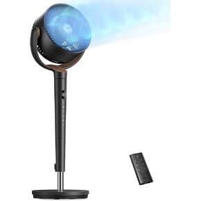 مروحة DREO لغرفة النوم، مروحة قائمة متأرجحة 120 درجة، مروحة أرضية هادئة مع محرك DC، مروحة بقاعدة للغرفة، 9 سرعات، 4 أوضاع، 20 ديسيبل، 120 درجة رأسية يدوية، ارتفاع قابل للتعديل 37-42 بوصة، مؤقت 9 ساعات، رمادي داكن in Kuwait