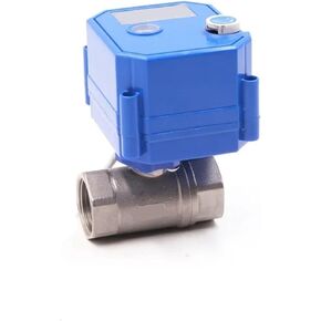 1PCS DN8-DN25 Ball Valve Stainless Steel 2-Way 2/3-wire Actuator with Manual Switch DC12V(1/4",DC12V_CR01) in Kuwait