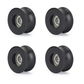 4 قطع سوداء 8 × 40 × 20 مم على شكل حرف U بكرات أخدود عميق بكرات عجلة PA مغلفة بالبلاستيك النايلون تحمل بكرة عجلة بكرة مع محامل من الفولاذ المقاوم للصدأ S608Z in Kuwait