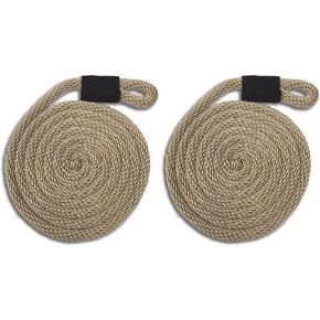 Jute (Beige/Gold) Nylon Fender Line - 3/8" x 6' - Sold in Pairs - Made in USA in Kuwait