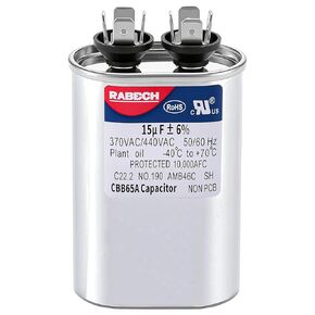 15uF 15MFD CBB65A Oval Run Start AC Capacitor 15 uF MFD CBB65 370V 440V 450V A/C Capacitors 370 450 Volt VAC ±6% 50/60Hz for Air Conditioner in Kuwait
