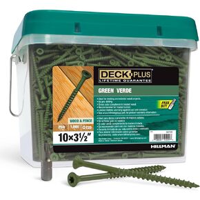 مسامير سياج وسياج خارجية مطلية بالإيبوكسي مقاس 3-1/2 بوصة من Deck Plus #10 × 3-1/2 بوصة تتضمن محرك توركس/نجمة خيطًا خشنًا، برغي تزيين خارجي مقاوم للصدأ، أخضر، صندوق 25 رطل، 1400 قطعة | 48708 in Kuwait