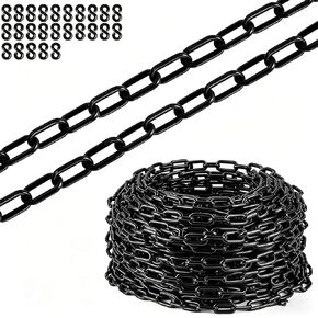 وصلات سلسلة بلاستيكية صفراء بطول 120 قدم، سلسلة أمان سميكة 6 مم مع وصلات 1.5 بوصة، سلسلة حاجز بلاستيكي مع 25 خطافًا على شكل حرف S، للتحكم في الحشود، وخطوط الانتظار، ومواقف السيارات، والأسوار in Kuwait