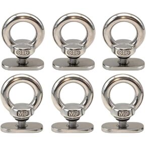 4 قطع من 4 قطع من عروة تثبيت على مسار الكاياك، ملحقات السكك الحديدية من الفولاذ المقاوم للصدأ 316 لقارب الكاياك والزورق RV والمراكب الشراعية in Kuwait