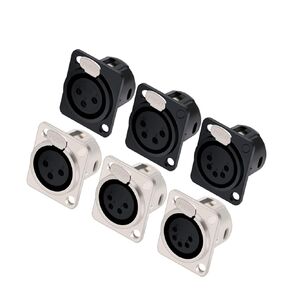 3/4/5 Pins X L R Female Jack Panel Mount X L R Socket Chassis Microphone MIC Cable Terminal Wire Connector 10Pcs(C1021) in Saudi Arabia