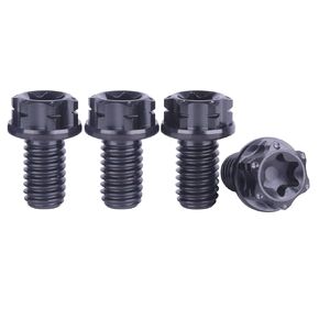 Titanium Bolt, M6x10 15 20 25mm, Flange Torx Head, Fully Threaded, 4 Pieces (Burnt Blue, M6x15mm) in Saudi Arabia