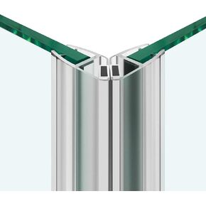 45 Degree Shower Door Magnetic Side Seal, 2PCS 78 Inch Ultra Clear PVC Seal Strip with Magnetic Stripe for 3/8"(10mm) Thick, to Stop Water Leakage in Saudi Arabia