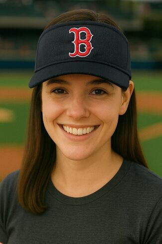 Officially Licensed Boston Baseball Visor Hat Classic Primary Home Team Logo Navy/Red Embroidered Sox MVP Sports Ball Cap in Saudi Arabia