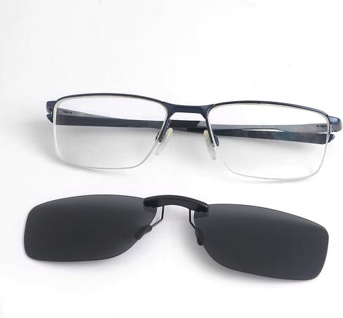 نظارات شمسية مستقطبة بمشبك لنظارات Oakley Ox3218 بمقبس 5.5 (أسود، 54 × 18) in Kuwait