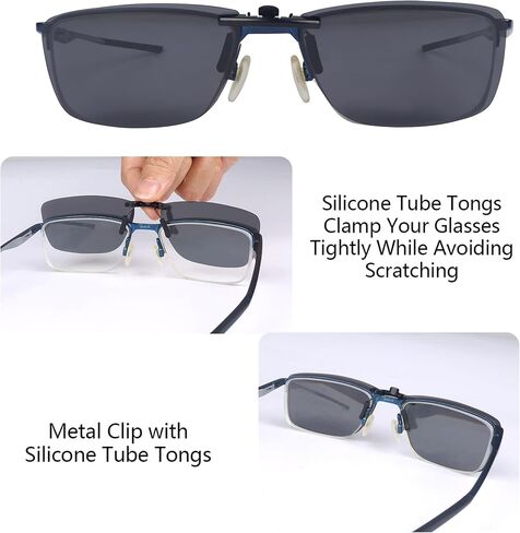 نظارات شمسية مستقطبة بمشبك لنظارات Oakley Ox3218 بمقبس 5.5 (أسود، 54 × 18) in Kuwait