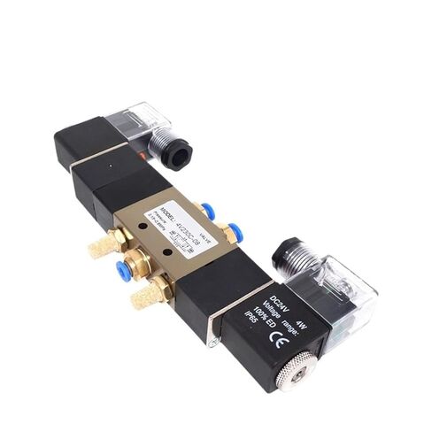 4V230C.E.P-08 5 Way 3 Position 1/4" Pneumatic Solenoid ValveDC12V DC24V AC110V AC220V(4V230E-08 AC220V,12mm) in Saudi Arabia