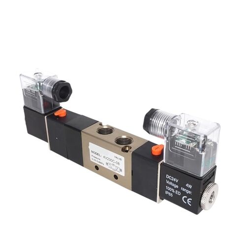 4V230C.E.P-08 5 Way 3 Position 1/4" Pneumatic Solenoid ValveDC12V DC24V AC110V AC220V(4V230E-08 AC220V,6mm) in Saudi Arabia