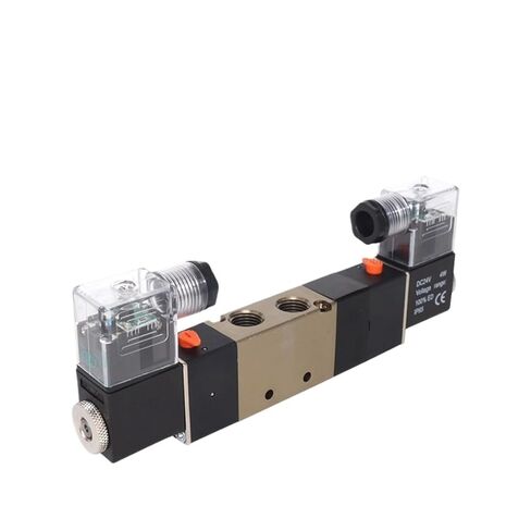 4V230C.E.P-08 5 Way 3 Position 1/4" Pneumatic Solenoid ValveDC12V DC24V AC110V AC220V(4V230E-08 AC220V,6mm) in Saudi Arabia