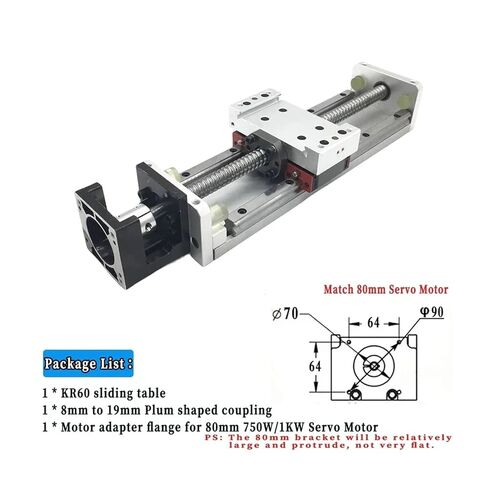 Linear Guide 100~400mm Travel SFU1605/1610 Ball Screw Slide Module 60 Servo(400mm Stroke SFU1605) in Saudi Arabia