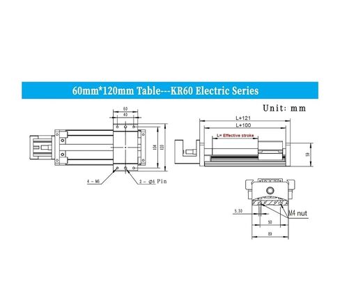 Linear Guide 100~400mm Travel SFU1605/1610 Ball Screw Slide Module 60 Servo(400mm Stroke SFU1605) in Saudi Arabia