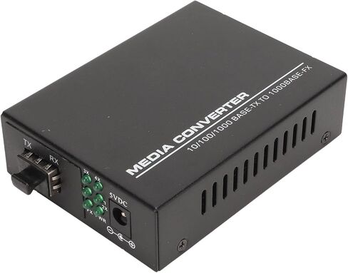 SUNGOOYUE Gigabit Fiber Media Converter, SFP to RJ45 Ethernet Converter with Hot Swappable FX Ports, for Single Mode and Multimode Fiber Optic SFP Modules 10 100 1000 Base T (US Plug) in Saudi Arabia