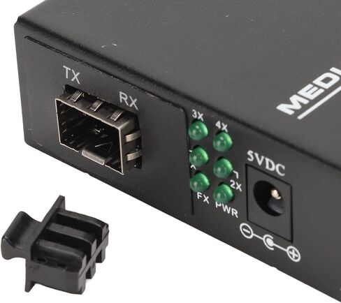 SUNGOOYUE Gigabit Fiber Media Converter, SFP to RJ45 Ethernet Converter with Hot Swappable FX Ports, for Single Mode and Multimode Fiber Optic SFP Modules 10 100 1000 Base T (US Plug) in Saudi Arabia