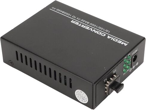 SUNGOOYUE Gigabit Fiber Media Converter, SFP to RJ45 Ethernet Converter with Hot Swappable FX Ports, for Single Mode and Multimode Fiber Optic SFP Modules 10 100 1000 Base T (US Plug) in Saudi Arabia