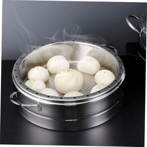 304 Stainless Steel Steaming Basket Set Removable Base Household Food Steamer for Cooking Dim Sum Vegetables and Buns Dishwasher Safe Stackable Design in Saudi Arabia